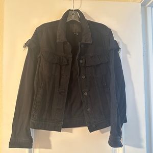 Black denim jacket